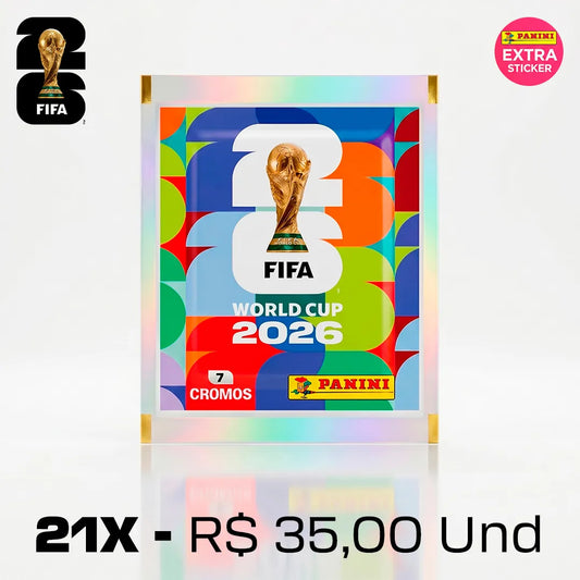 21x Envelopes Selecionados com Extra Sticker Garantida Oficial FIFA World Cup 2026™